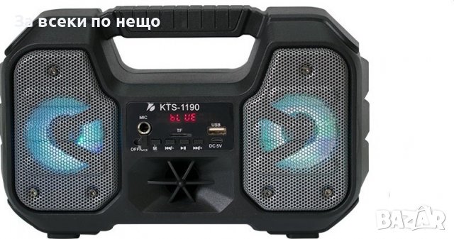 Безжичен преносим Bluetooth високоговорител с LED светлина [KTS-1190], снимка 3 - Тонколони - 39144043
