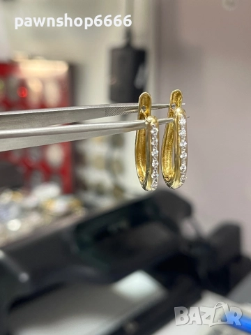 Златни обеци 14К, снимка 8 - Обеци - 52825217