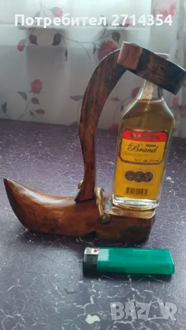 Антична дървена поставка за бутилка, снимка 5 - Антикварни и старинни предмети - 49333532