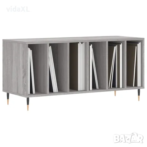 vidaXL Шкаф за винилови плочи сив сонома 100x38x48 см инженерно дърво, снимка 3 - Шкафове - 56148130