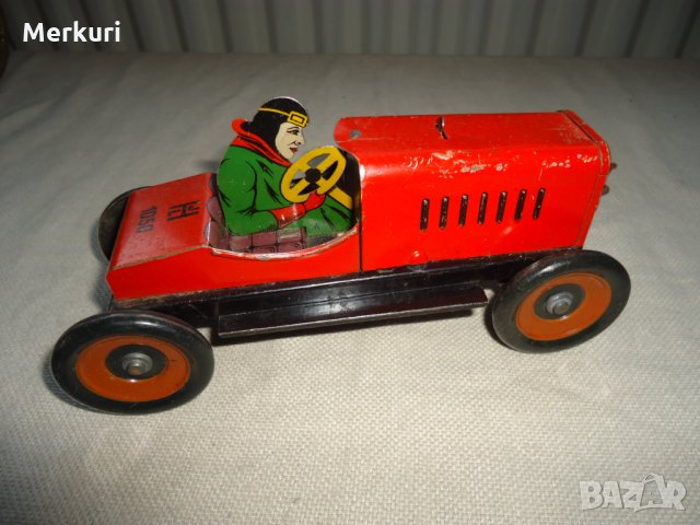 Стара много рядка ламаринена количка Hess Mobil 1050 JLH, снимка 3 - Колекции - 34637311