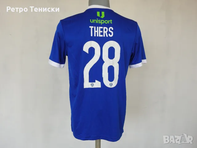 Тениска HIK (Hellerup Ik #28) adidas — Мъже размер M Синьо, снимка 2 - Тениски - 56314865