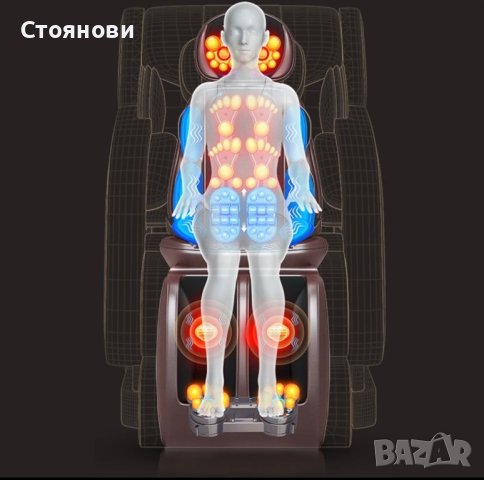 Най-новият електрически масажор за крака Нагряване и вибрация Масаж на гръб Възглавница за стол Уред, снимка 4 - Други - 41887831