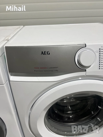 Пералня AEG Lavamat 7000 Series ProSteam – 9 кг / 1600 об. – Перфектна, снимка 2 - Перални - 55896430