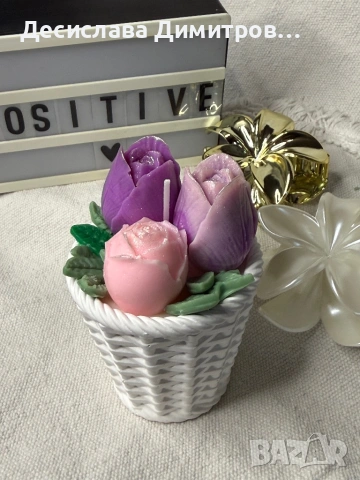 Ръчно изработени соеви свещи – подарък за Свети Валентин ,8 март,повод, снимка 5 - Арт сувенири - 53294930