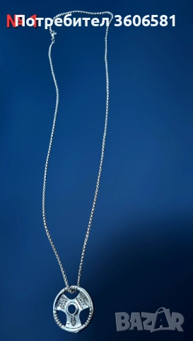 Фитнес/Спортно колие от медицинска и цинкова сплав с дъмбели , гири и дискове