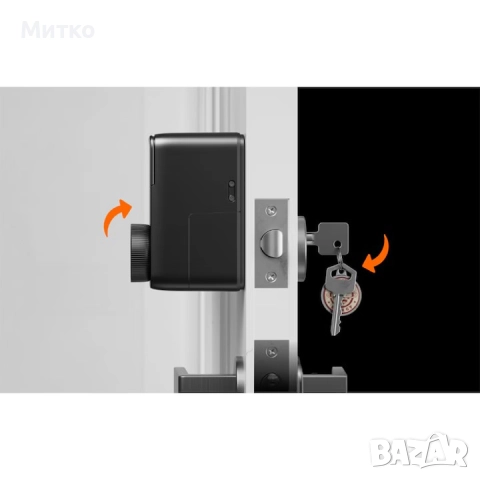 Смарт заключване SwitchBot Lock Pro, Bluetooth, автоматично заключване, 120x59x83,9 мм, интериор, снимка 4 - Други - 52991208