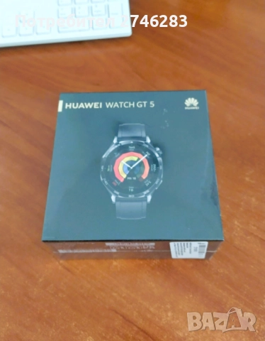 Смарт часовник неразпечатан Huawei watch GT 5 46mm. VLI-B19,  Black, Fluoroelastomer Strap Black