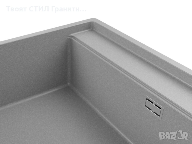 Сива кухненска мивка за вграждане под плот Берген 80 Low 760x530 мм -20%, снимка 6 - Мивки - 53070198