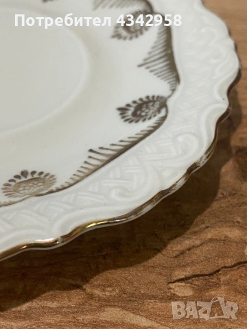 ELFENBEIN PORZELLAN. 1950 г. Подложка за чаша., снимка 2 - Антикварни и старинни предмети - 53382936