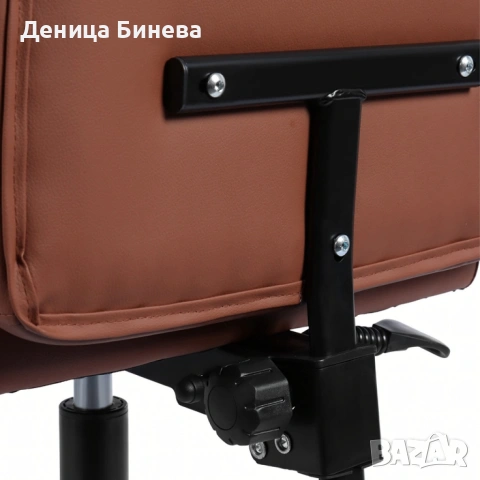 Ергономичен офис стол с лумбална опора от еко кожа, снимка 7 - Столове - 53048221