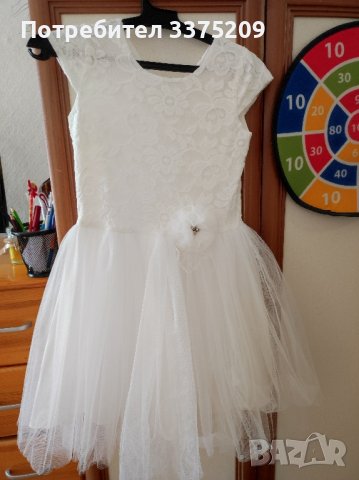Бяла рокля за момиче 128