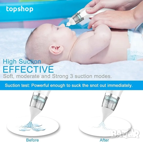 Електрически назален аспиратор X10, корпус от ABS, 2 меки силиконови накрайника, 3 регулируеми нива , снимка 8 - Други - 52794605