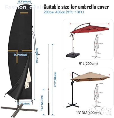 Ново Покритие за чадър анти-UV водоустойчиво ветроустойчиво Покривало, снимка 2 - Други стоки за дома - 41332742