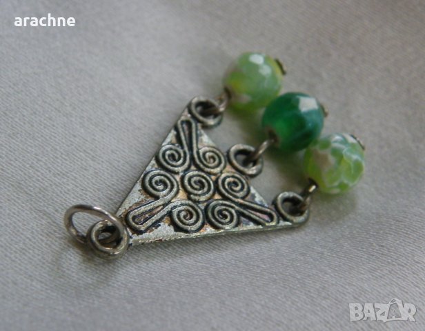 Сребърен медальон с италиански ларимар, снимка 3 - Колиета, медальони, синджири - 41873992