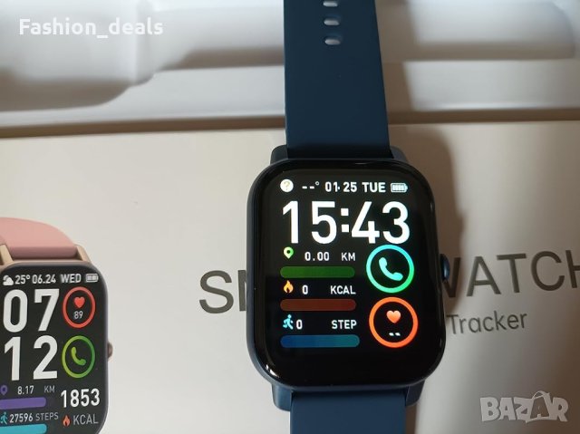 Нов Смарт часовник 1,85 инча Мъже Жени за Android iOS Спорт Подарък , снимка 7 - Смарт гривни - 41999882