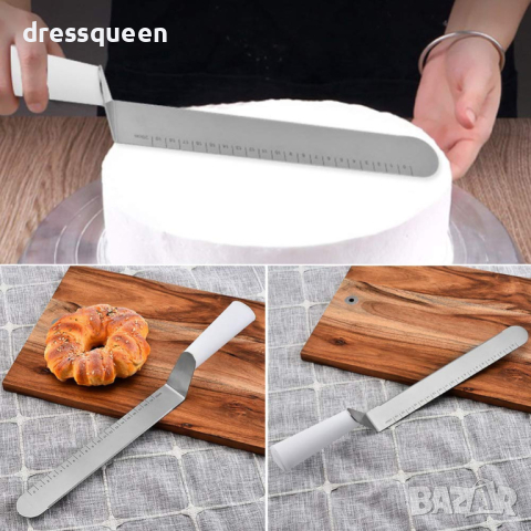 3354 Крива сладкарска шпатула с оразмерена повърхност, снимка 3 - Аксесоари за кухня - 44572717