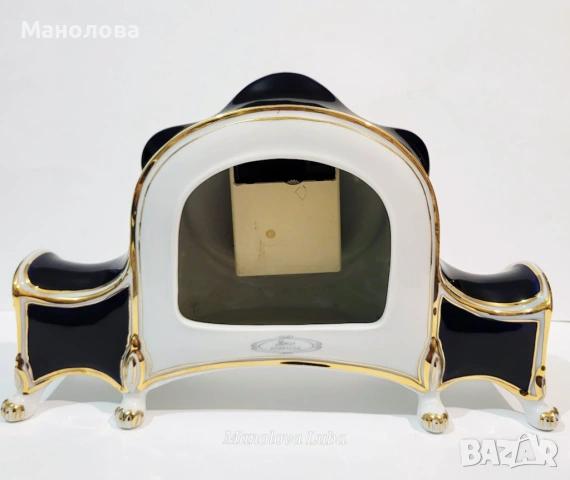 Порцеланов настолен часовник Royal Dux Bohemia Komtesa в стил Empir. , снимка 4 - Антикварни и старинни предмети - 53364627