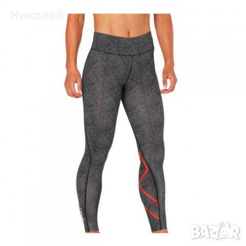 2XU Mid-Rise Print Compression Women's Tights UPF50+ sun protection, снимка 12 - Клинове - 33898551