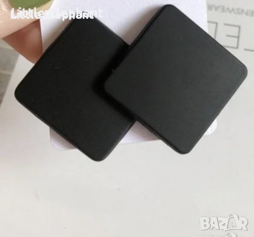 New trend масивни обеци правоъгълници,колекция"Summer vibes"black/нови