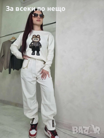 Labubu Дамски Бял Пуловер Код L-A4, снимка 4 - Блузи с дълъг ръкав и пуловери - 52980836