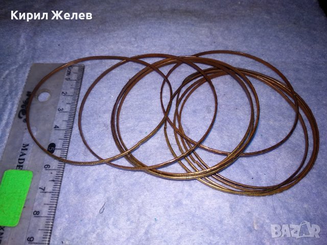 КОМПЛЕКТ ОРНАМЕНТИРАНИ СТОМАНЕНИ НЕРЪЖДАЕМИ ГРИВНИЧКИ с МЕДНО ПОКРИТИЕ 37926, снимка 5 - Гривни - 40831247