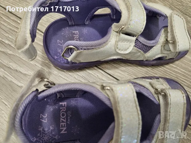Frozen сандали сребристи 27 номер, снимка 3 - Детски сандали и чехли - 49185442
