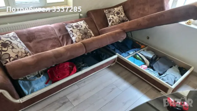 Ъглов диван, снимка 2 - Дивани и мека мебел - 49941541