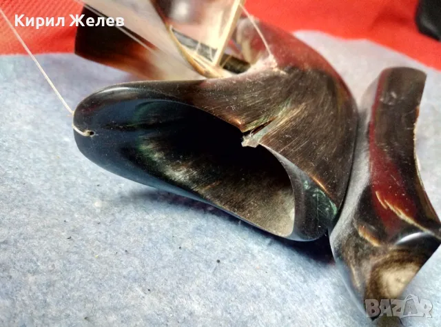 Старо КОРАБЧЕ от БИВОЛСКИ РОГ РЪЧНА ХУДОЖЕСТВЕНА МАЙСТОРСКА ИЗРАБОТКА За КОЛЕКЦИЯ ИНТЕРИОР 43746, снимка 7 - Колекции - 47970893