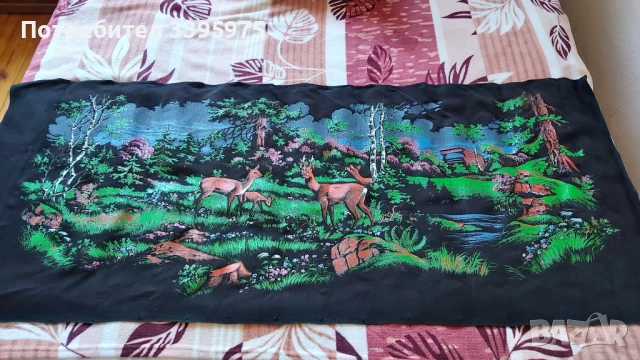 Гоблен ”Олени на поляне” Германия, снимка 5 - Гоблени - 51359161