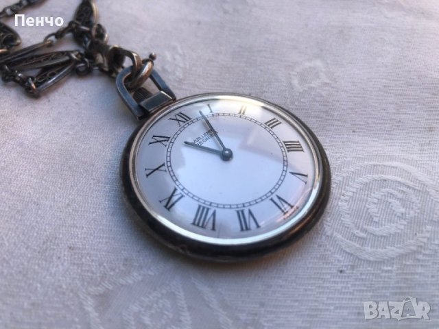 стар сребърен джобен часовник "VUILLEMIN REGNIER" - FRANCE, снимка 4 - Антикварни и старинни предмети - 42635360