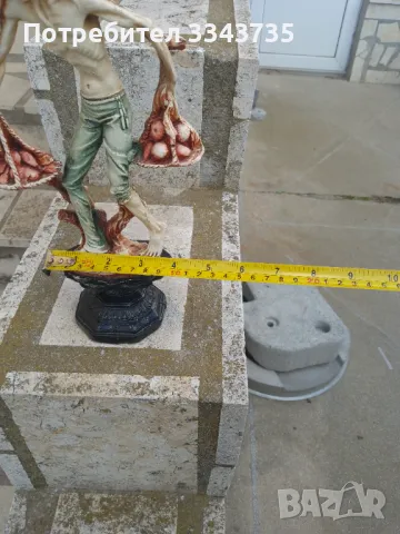 Изключително красива статуетка китаец носи плодове В-30см Ш-9см., снимка 4 - Статуетки - 49565259