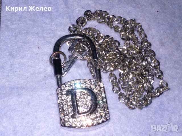 ШАРМАНТЕН МЕДЕН с БЯЛА ПОЗЛАТА АРТ ПЕНДАНТ КАТИНАРЧЕ с ИСКРАЩИ КРИСТАЛИ и СТОМАНЕНА ВЕРИЖКА 37394, снимка 11 - Колиета, медальони, синджири - 41389433