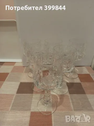 Кристални чаши, снимка 2 - Чаши - 49327982