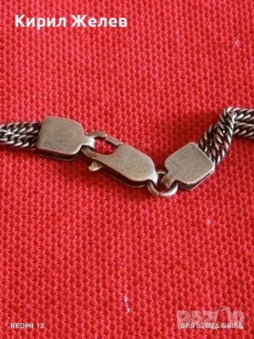 Колекционерско сребърно колие с ГРАНАТ,ОНИКС Японски стил ювелирна изработка 50804, снимка 8 - Колиета, медальони, синджири - 53015381