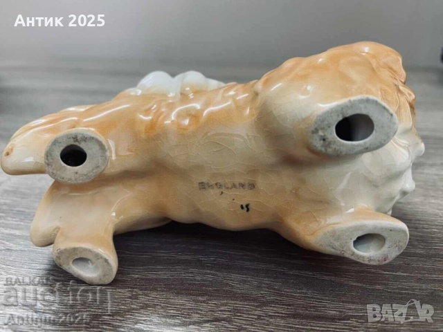 Винтидж статуетка на пекинез от Англия, снимка 5 - Антикварни и старинни предмети - 51456873