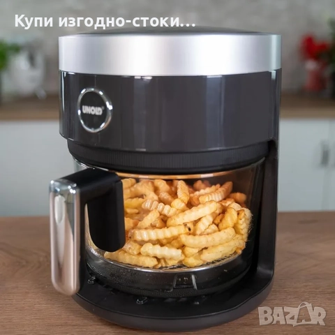 БЕЗ ТЕФЛОН - Стъклен Фритюрник Unold Air Fryer Glas, снимка 2 - Фритюрници - 52825269