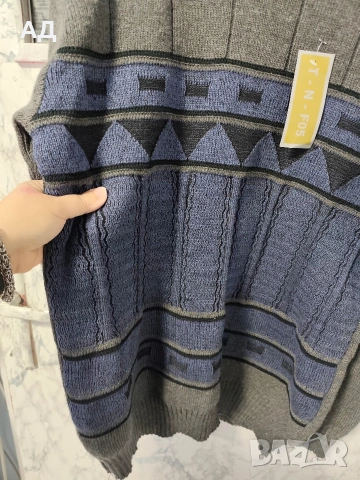Пуловер за едър мъж- нов , снимка 2 - Пуловери - 53167924