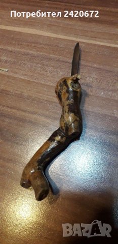 Старо  ножче с  корен дръжка, снимка 1 - Други ценни предмети - 35708536