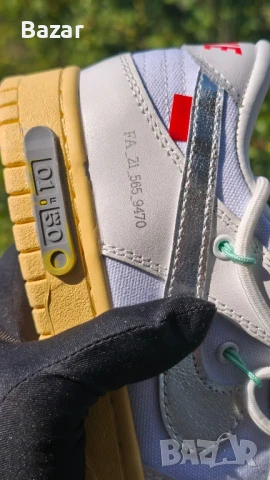 Nike Dunk Off White размер 38 24см, снимка 3 - Маратонки - 51118456