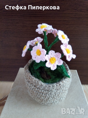 Цветя плетени на една кука, снимка 5 - Декорация за дома - 44825491