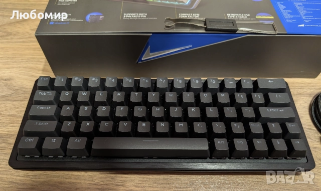 Механична клавиатура Mountain Everest 60 RGB с Linear 45 Speed суичове, снимка 6 - Клавиатури и мишки - 51635025