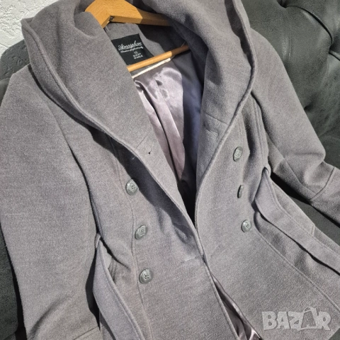 Сиво дамско палто