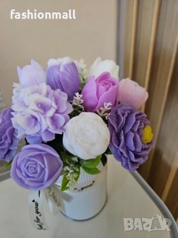 Сапунени цветя, снимка 6 - Декорация за дома - 53490472