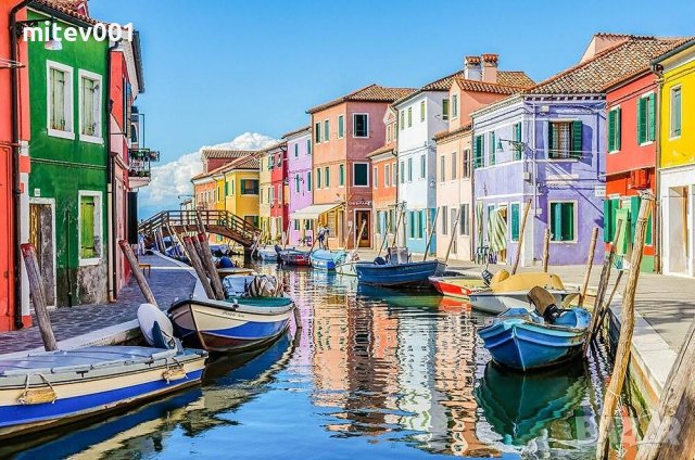 Пъзел Канал Венеция 1000 части HUADADA