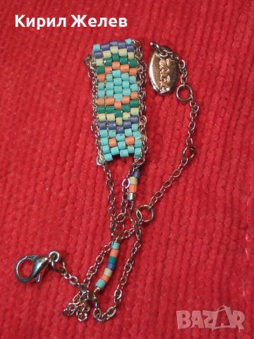 ЗАРА - НЕЖНА ПОЗЛАТЕНА МЪНИСТЕНА МАРКОВА РЪЧНА ИЗРАБОТКА ГРИВНА 14757, снимка 8 - Гривни - 35353012