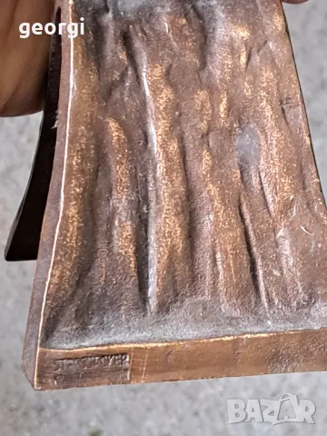 масивен марков бронзов свещник    19/1, снимка 6 - Декорация за дома - 49037264