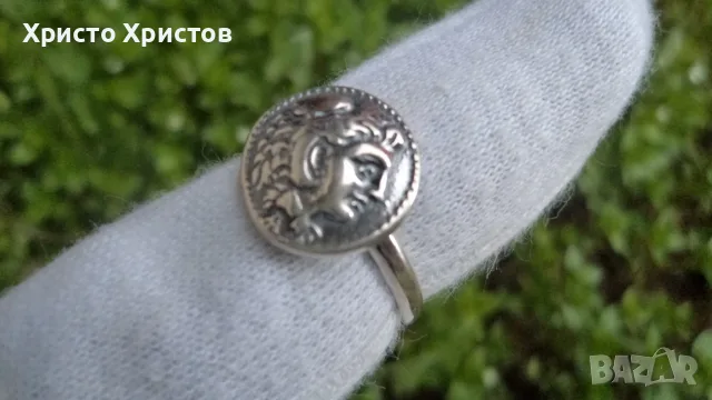 Сребърен гръцки комплект в изящен античен стил, снимка 4 - Бижутерийни комплекти - 56133268