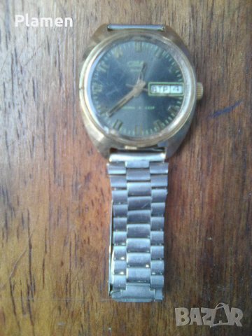 Руски часовник Слава позлатен 10 микрона с датник 26 камъка, снимка 1 - Мъжки - 39185348