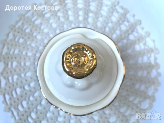 ROYAL ALBERT красива захарница от костен порцелан от Англия, снимка 4 - Антикварни и старинни предмети - 50587141
